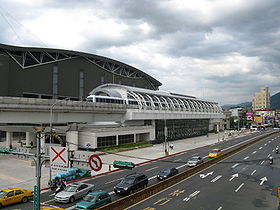 MRT Taipei Nangang Exhibition Center Station from footbridge.jpg